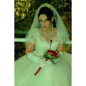 Jenna had a concept for a dead bride she wanted to do.  She handled the wardrobe and makeup, and we decided on this cool gazebo location in Canyon Country.  The final shots came out really good.