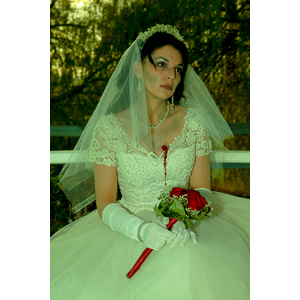 Jenna had a concept for a dead bride she wanted to do.  She handled the wardrobe and makeup, and we decided on this cool gazebo location in Canyon Country.  The final shots came out really good.