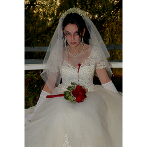 Jenna had a concept for a dead bride she wanted to do.  She handled the wardrobe and makeup, and we decided on this cool gazebo location in Canyon Country.  The final shots came out really good.