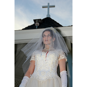 Jenna had a concept for a dead bride she wanted to do.  She handled the wardrobe and makeup, and we decided on this cool gazebo location in Canyon Country.  The final shots came out really good.