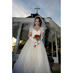 Jenna had a concept for a dead bride she wanted to do.  She handled the wardrobe and makeup, and we decided on this cool gazebo location in Canyon Country.  The final shots came out really good.