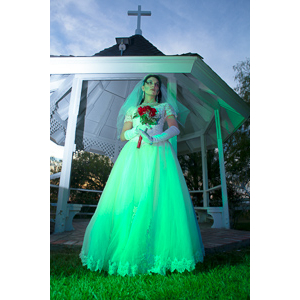 Jenna had a concept for a dead bride she wanted to do.  She handled the wardrobe and makeup, and we decided on this cool gazebo location in Canyon Country.  The final shots came out really good.