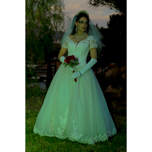 Jenna had a concept for a dead bride she wanted to do.  She handled the wardrobe and makeup, and we decided on this cool gazebo location in Canyon Country.  The final shots came out really good.