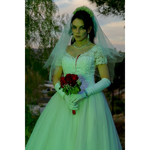 Jenna had a concept for a dead bride she wanted to do.  She handled the wardrobe and makeup, and we decided on this cool gazebo location in Canyon Country.  The final shots came out really good.