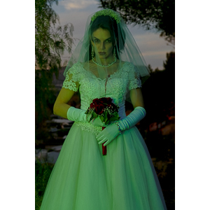 Jenna had a concept for a dead bride she wanted to do.  She handled the wardrobe and makeup, and we decided on this cool gazebo location in Canyon Country.  The final shots came out really good.