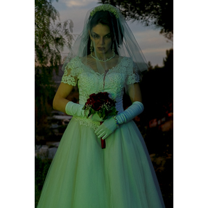 Jenna had a concept for a dead bride she wanted to do.  She handled the wardrobe and makeup, and we decided on this cool gazebo location in Canyon Country.  The final shots came out really good.