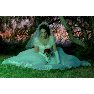 Jenna had a concept for a dead bride she wanted to do.  She handled the wardrobe and makeup, and we decided on this cool gazebo location in Canyon Country.  The final shots came out really good.