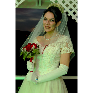 Jenna had a concept for a dead bride she wanted to do.  She handled the wardrobe and makeup, and we decided on this cool gazebo location in Canyon Country.  The final shots came out really good.