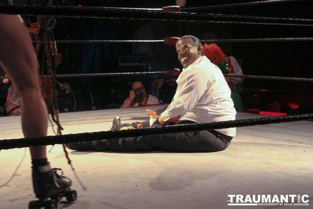 The Cinco de Mayo Freakshow Wrestling event at Knokz Pro Arena in Sun Valley, CA.  Featuring Sinn Bodhi, Scorch the Clown, Rock Riddle, Staysha Randall, Leroy Patterson, Amanda and many others.