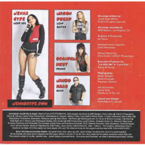 I was commissioned by Jenna to shoot band images and a possible cover image for their upcoming Pretty In Plastic album.  This is the inside booklet back cover featuring some of my shots too.