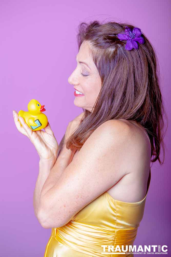 How do you describe Veronica?  Sexy, sweet, fun, silly, gorgeous and fun to work with.