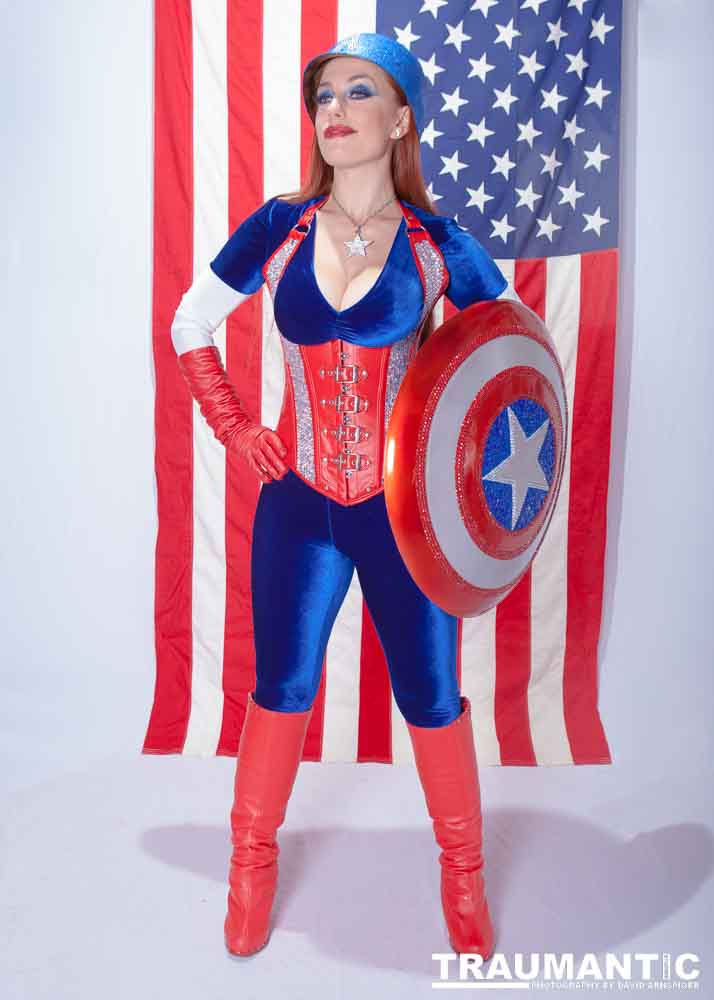 Titania is a lot of fun to work with and this was the peak of my experieinces shooting her.  This was a Halloween costume she wore to the Playboy Mansion.  We had a lot of fun photographing it.