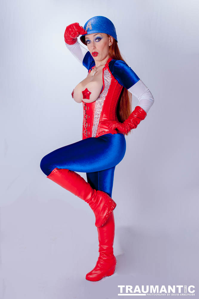 Titania is a lot of fun to work with and this was the peak of my experieinces shooting her.  This was a Halloween costume she wore to the Playboy Mansion.  We had a lot of fun photographing it.