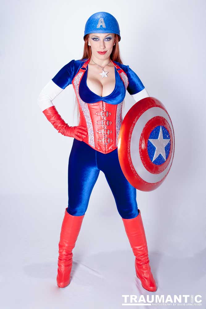 Titania is a lot of fun to work with and this was the peak of my experieinces shooting her.  This was a Halloween costume she wore to the Playboy Mansion.  We had a lot of fun photographing it.