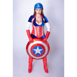 Titania is a lot of fun to work with and this was the peak of my experieinces shooting her.  This was a Halloween costume she wore to the Playboy Mansion.  We had a lot of fun photographing it.