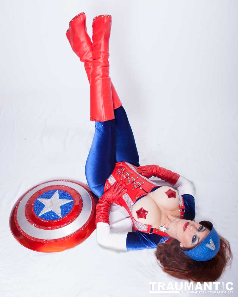 Titania is a lot of fun to work with and this was the peak of my experieinces shooting her.  This was a Halloween costume she wore to the Playboy Mansion.  We had a lot of fun photographing it.