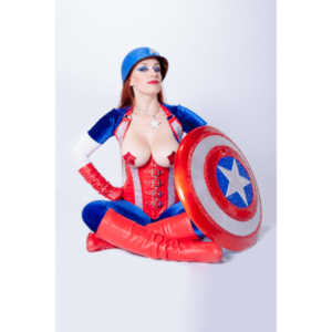 Titania is a lot of fun to work with and this was the peak of my experieinces shooting her.  This was a Halloween costume she wore to the Playboy Mansion.  We had a lot of fun photographing it.