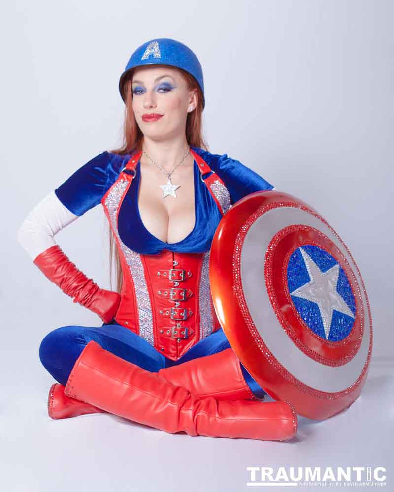 Titania is a lot of fun to work with and this was the peak of my experieinces shooting her.  This was a Halloween costume she wore to the Playboy Mansion.  We had a lot of fun photographing it.