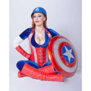 Titania is a lot of fun to work with and this was the peak of my experieinces shooting her.  This was a Halloween costume she wore to the Playboy Mansion.  We had a lot of fun photographing it.