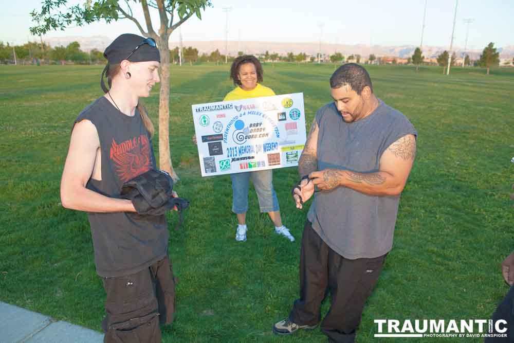 A mutual friend introduced me to this team of people who were going to do a 64 mile walk around Las Vegas, NV.  I was brought on to photograph the event.  Sadly, the walk was cut short at about one third of the objective.  I was still very impressed by the effort these guys put into it.