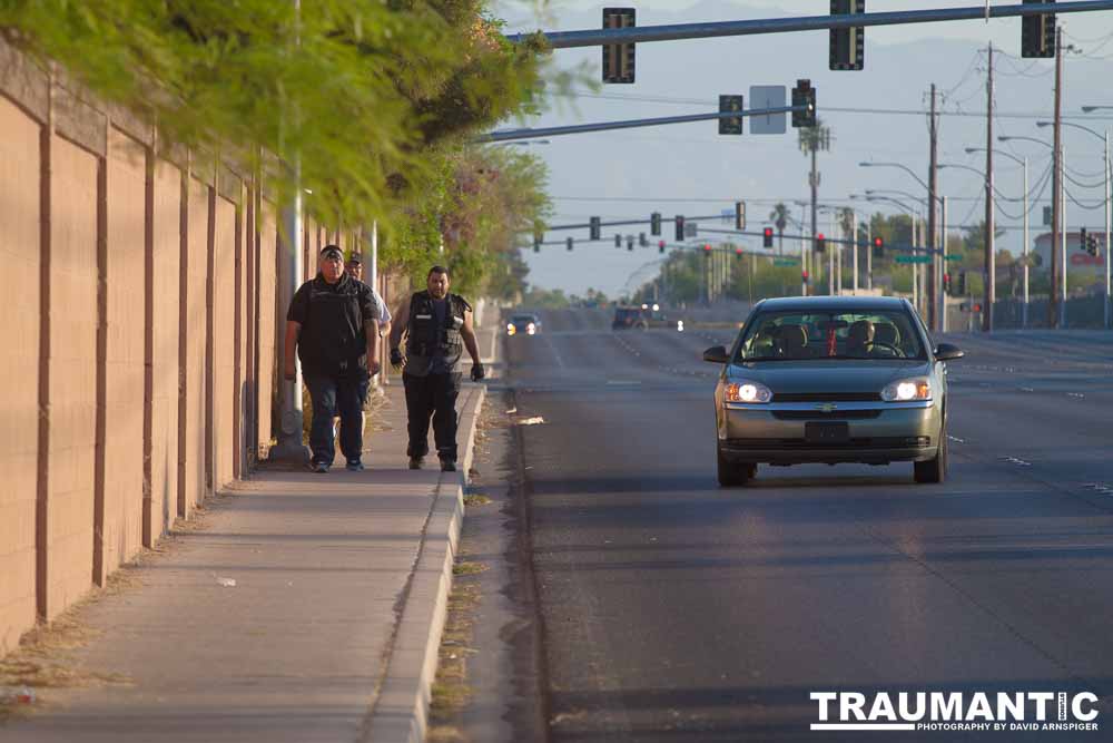 A mutual friend introduced me to this team of people who were going to do a 64 mile walk around Las Vegas, NV.  I was brought on to photograph the event.  Sadly, the walk was cut short at about one third of the objective.  I was still very impressed by the effort these guys put into it.