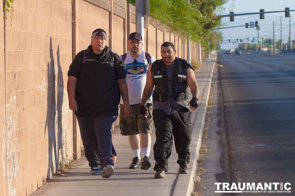 A mutual friend introduced me to this team of people who were going to do a 64 mile walk around Las Vegas, NV.  I was brought on to photograph the event.  Sadly, the walk was cut short at about one third of the objective.  I was still very impressed by the effort these guys put into it.