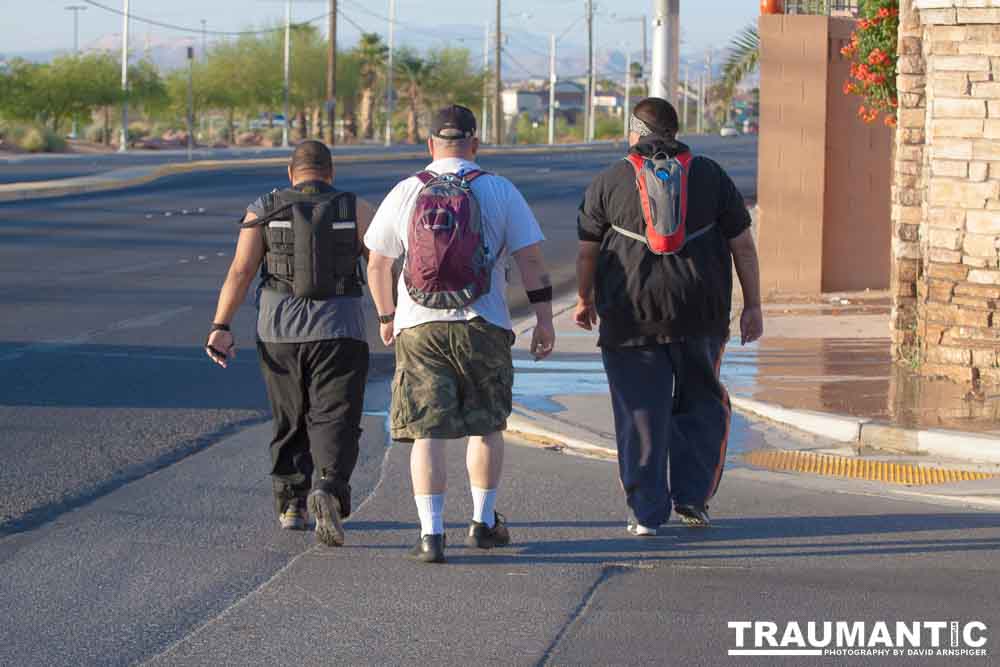 A mutual friend introduced me to this team of people who were going to do a 64 mile walk around Las Vegas, NV.  I was brought on to photograph the event.  Sadly, the walk was cut short at about one third of the objective.  I was still very impressed by the effort these guys put into it.