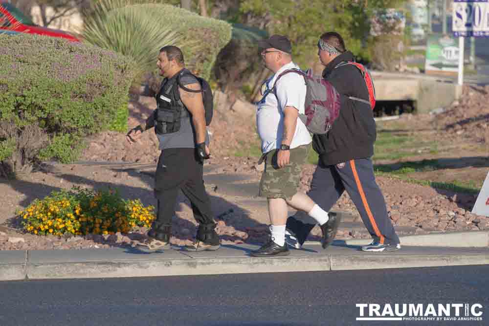 A mutual friend introduced me to this team of people who were going to do a 64 mile walk around Las Vegas, NV.  I was brought on to photograph the event.  Sadly, the walk was cut short at about one third of the objective.  I was still very impressed by the effort these guys put into it.