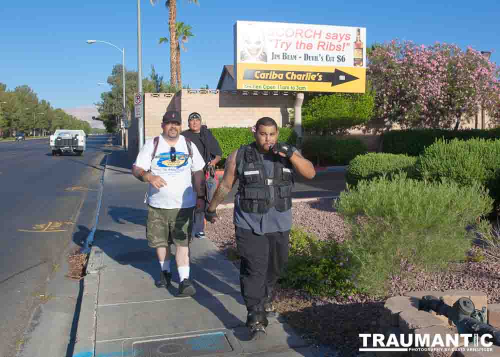 A mutual friend introduced me to this team of people who were going to do a 64 mile walk around Las Vegas, NV.  I was brought on to photograph the event.  Sadly, the walk was cut short at about one third of the objective.  I was still very impressed by the effort these guys put into it.