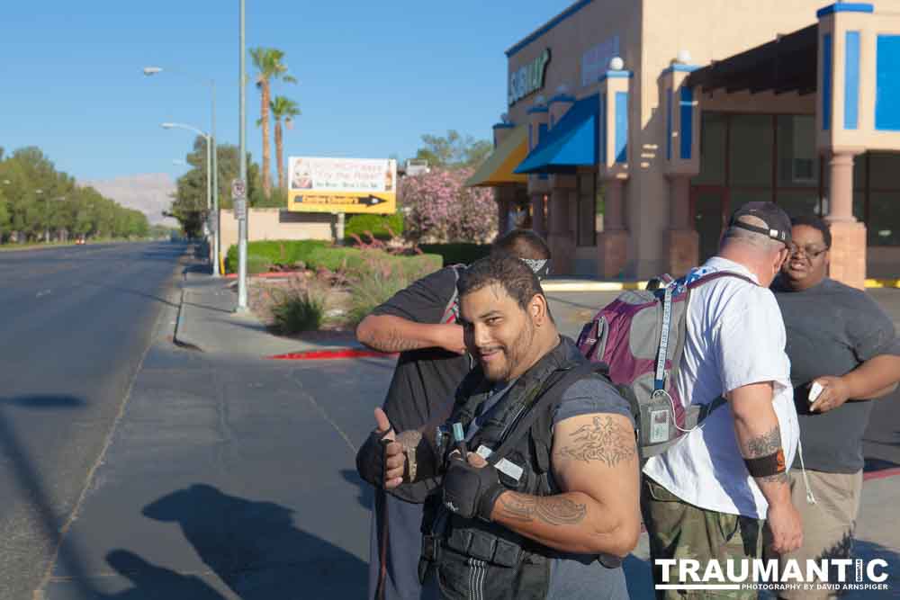 A mutual friend introduced me to this team of people who were going to do a 64 mile walk around Las Vegas, NV.  I was brought on to photograph the event.  Sadly, the walk was cut short at about one third of the objective.  I was still very impressed by the effort these guys put into it.