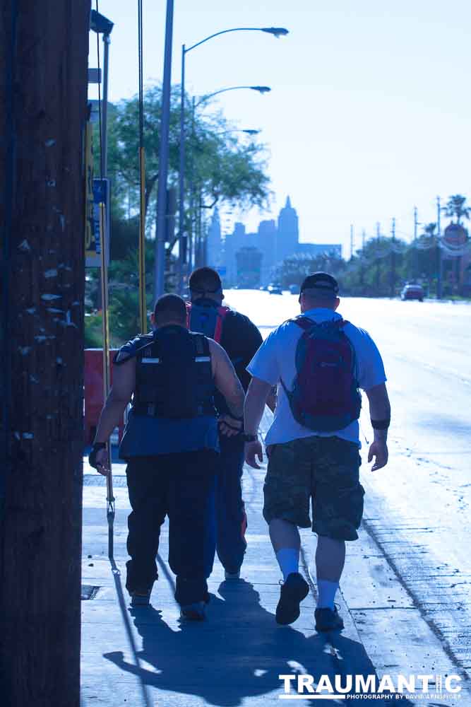 A mutual friend introduced me to this team of people who were going to do a 64 mile walk around Las Vegas, NV.  I was brought on to photograph the event.  Sadly, the walk was cut short at about one third of the objective.  I was still very impressed by the effort these guys put into it.