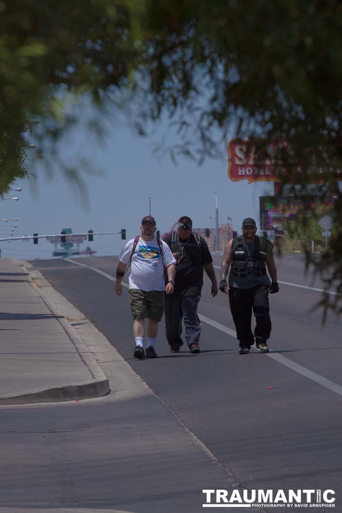 A mutual friend introduced me to this team of people who were going to do a 64 mile walk around Las Vegas, NV.  I was brought on to photograph the event.  Sadly, the walk was cut short at about one third of the objective.  I was still very impressed by the effort these guys put into it.