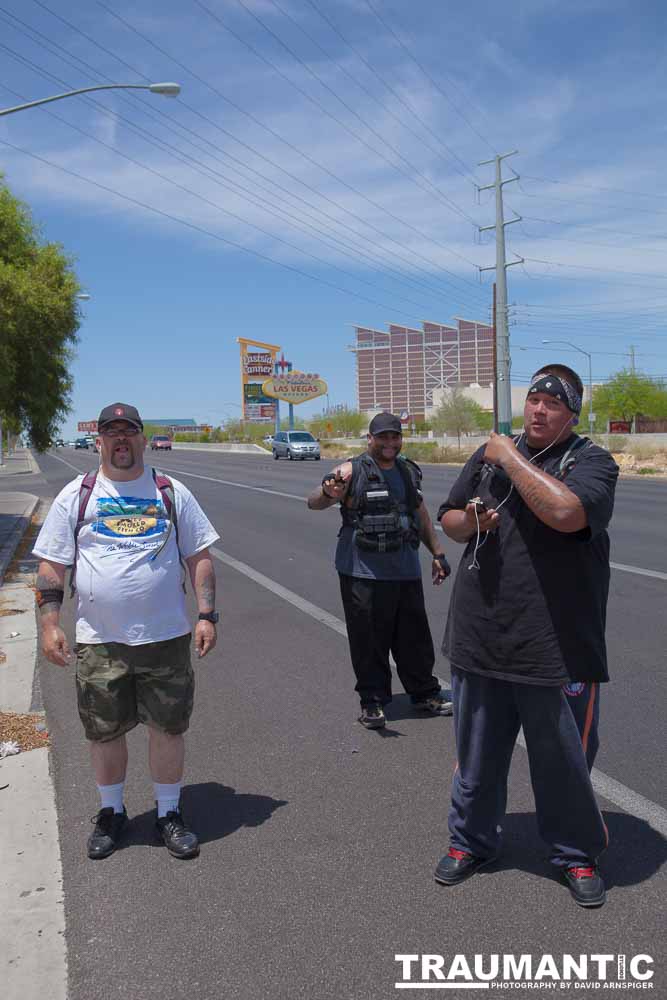 A mutual friend introduced me to this team of people who were going to do a 64 mile walk around Las Vegas, NV.  I was brought on to photograph the event.  Sadly, the walk was cut short at about one third of the objective.  I was still very impressed by the effort these guys put into it.