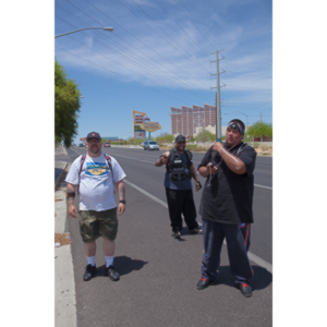 A mutual friend introduced me to this team of people who were going to do a 64 mile walk around Las Vegas, NV.  I was brought on to photograph the event.  Sadly, the walk was cut short at about one third of the objective.  I was still very impressed by the effort these guys put into it.