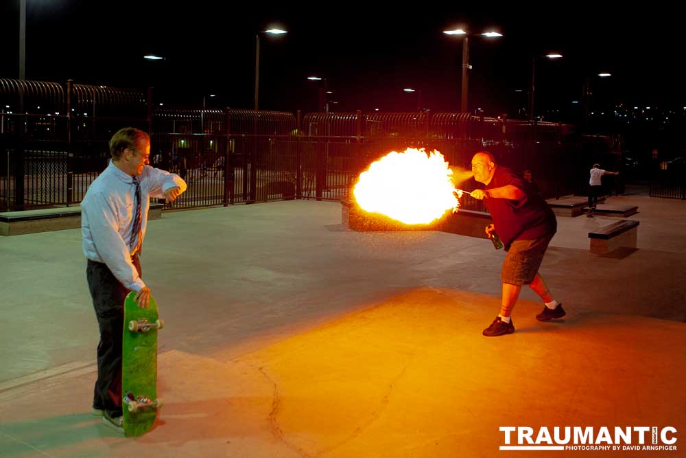 Rob asked me to take some photos of him skateboarding.