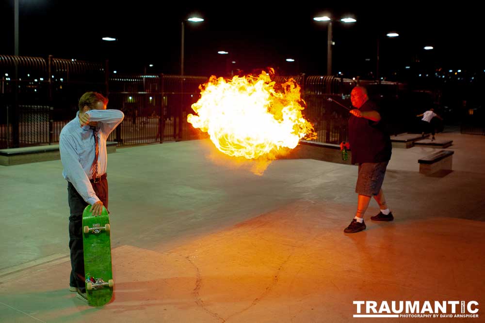 Rob asked me to take some photos of him skateboarding.