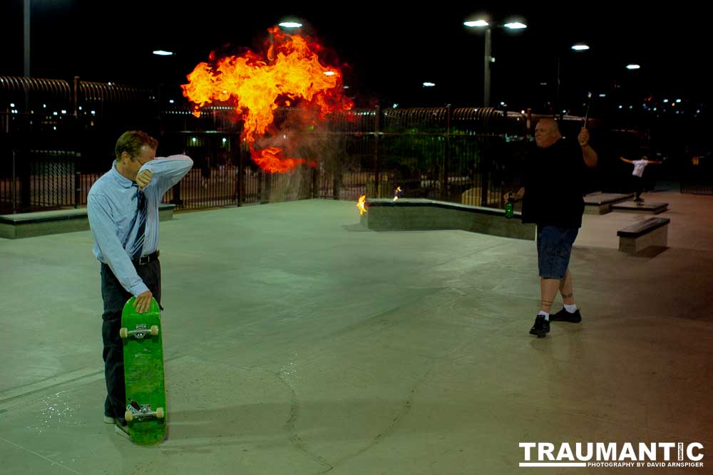 Rob asked me to take some photos of him skateboarding.