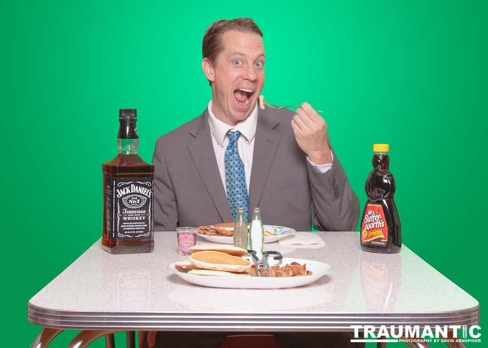 Possibly the single craziest shoot I have ever done in my tiny studio.  Eight people, sets, props, food, guns, and a complete lack of control of the situation lead to some of the funniest shots I have ever taken.