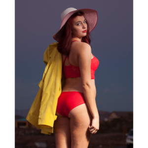 My second shoot with MOnce Gardner.  This was intended to be a pinup shoot in the rain, but the weather and timing simply did not work for us, so we just goofed around in the studio instead.  I think we got some really cute shots of her.  When I saw this shot I knew it could be made into something a little better.  Take a look at the next shot to see what I did.