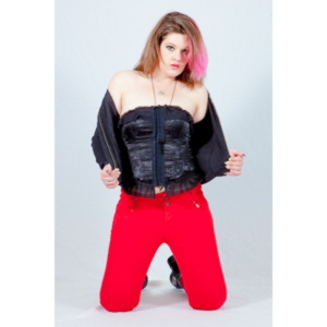 Sarah hosts a weekly heavy metal show and needed some promotional shots.