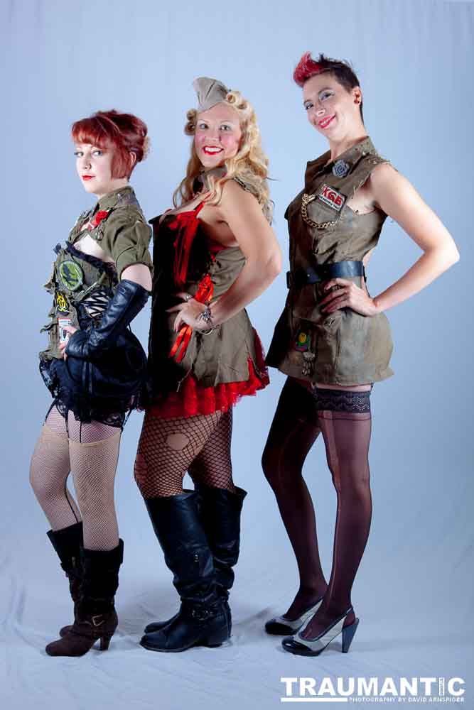 Nuclear Bombshells - Goldie Goldsmith, Mitzy Mayhem and Rebecca Mataya.