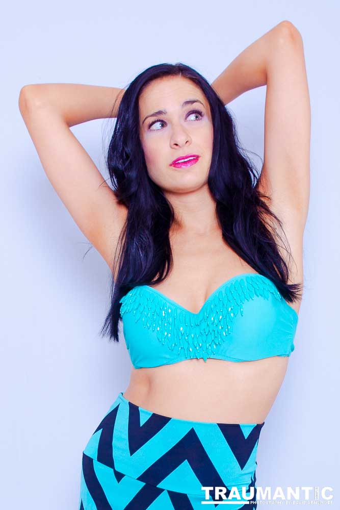 A bikini shoot for Kate to use in self promotion.