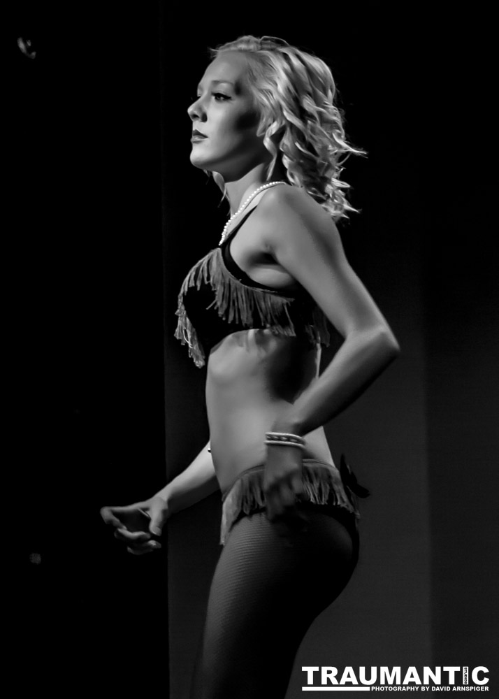 Just two beauiful women dancing at work.