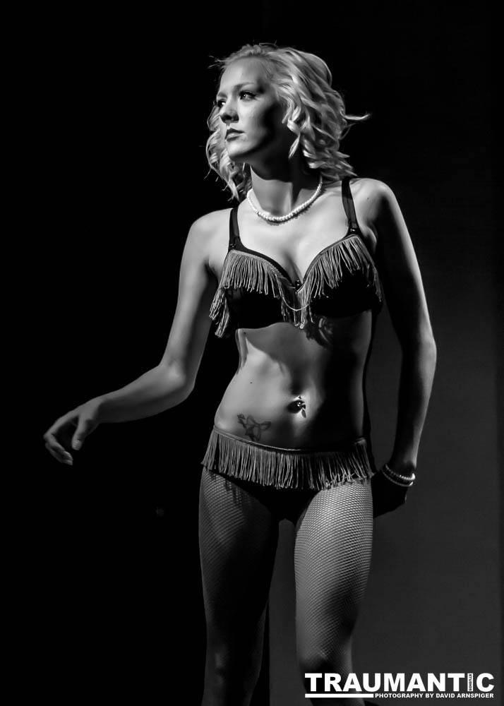 Just two beauiful women dancing at work.