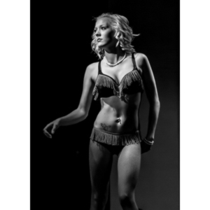 Just two beauiful women dancing at work.