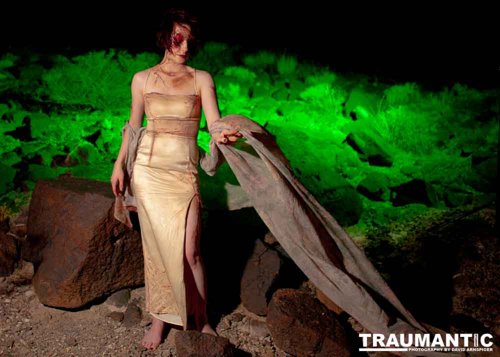 Rebecca had an idea for a Silent Hill inspired character.  I was playing with some lighting techniques, so we got together and shot out on Black Mountain in Henderson.  We got these cool shots.