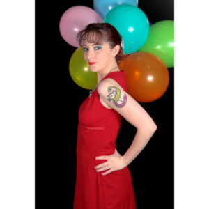 Rebecca is always up for a shoot.  This shoot was an example of the two of us just getting together to try out an idea.  I wanted to do a balloon pinup, and she popped over and helped me make it happen.