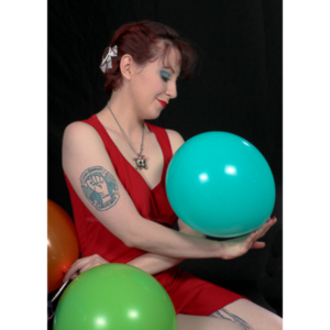 Rebecca is always up for a shoot.  This shoot was an example of the two of us just getting together to try out an idea.  I wanted to do a balloon pinup, and she popped over and helped me make it happen.