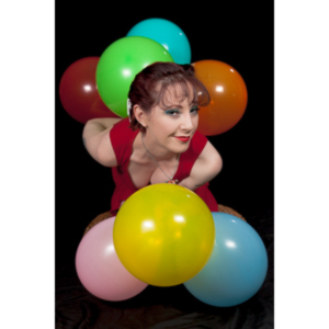 Rebecca is always up for a shoot.  This shoot was an example of the two of us just getting together to try out an idea.  I wanted to do a balloon pinup, and she popped over and helped me make it happen.