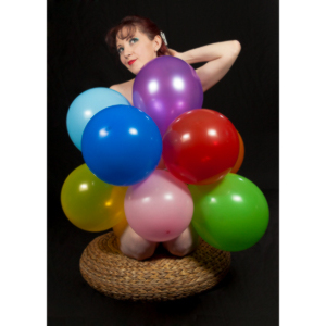 Rebecca is always up for a shoot.  This shoot was an example of the two of us just getting together to try out an idea.  I wanted to do a balloon pinup, and she popped over and helped me make it happen.